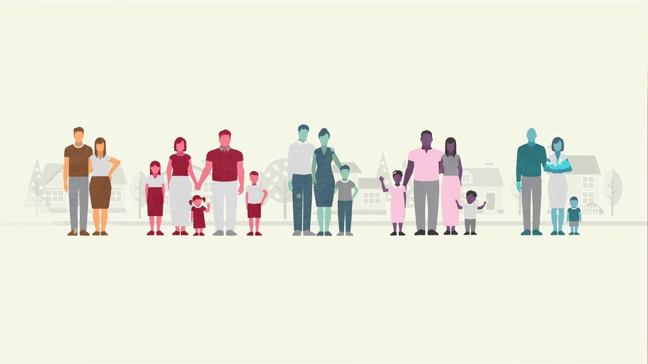 Une illustration de familles